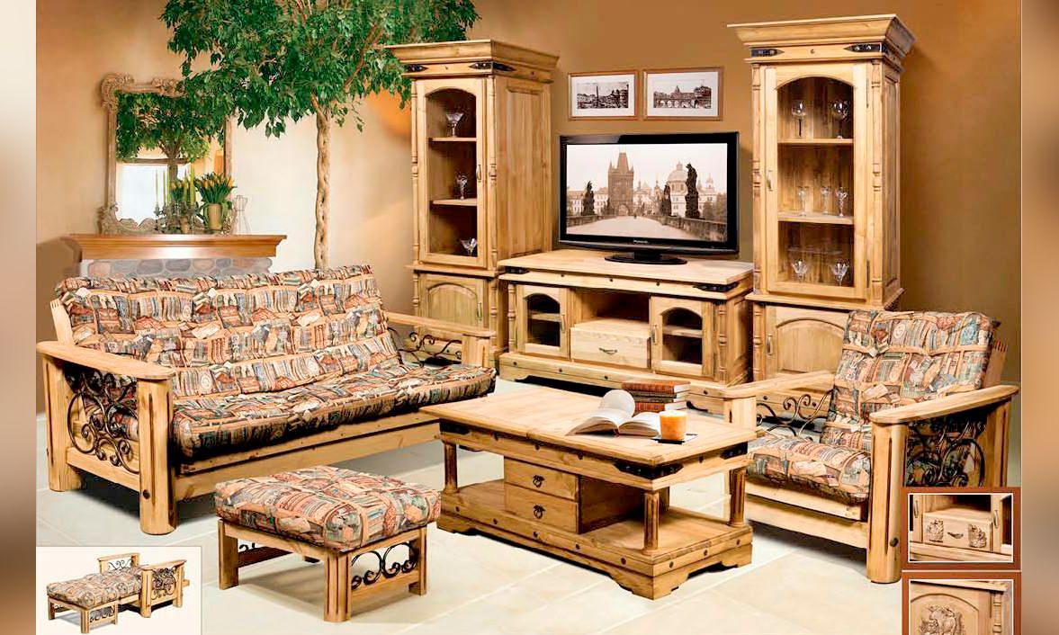 Классическая деревянная мебель для гостиной
